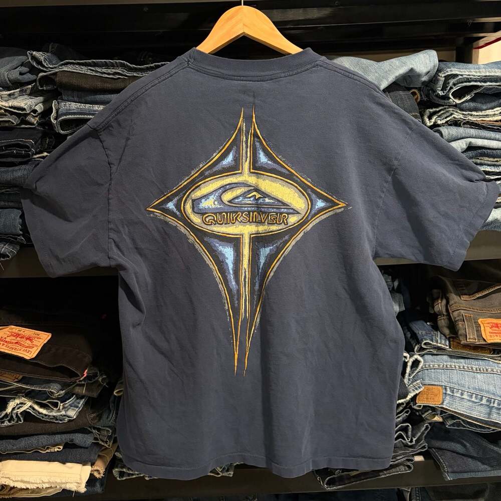Quiksilver Vintage 90s Diamond Logo Dark Navy T-Shirt